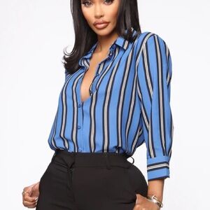 Fashion nova Striped Women's Top